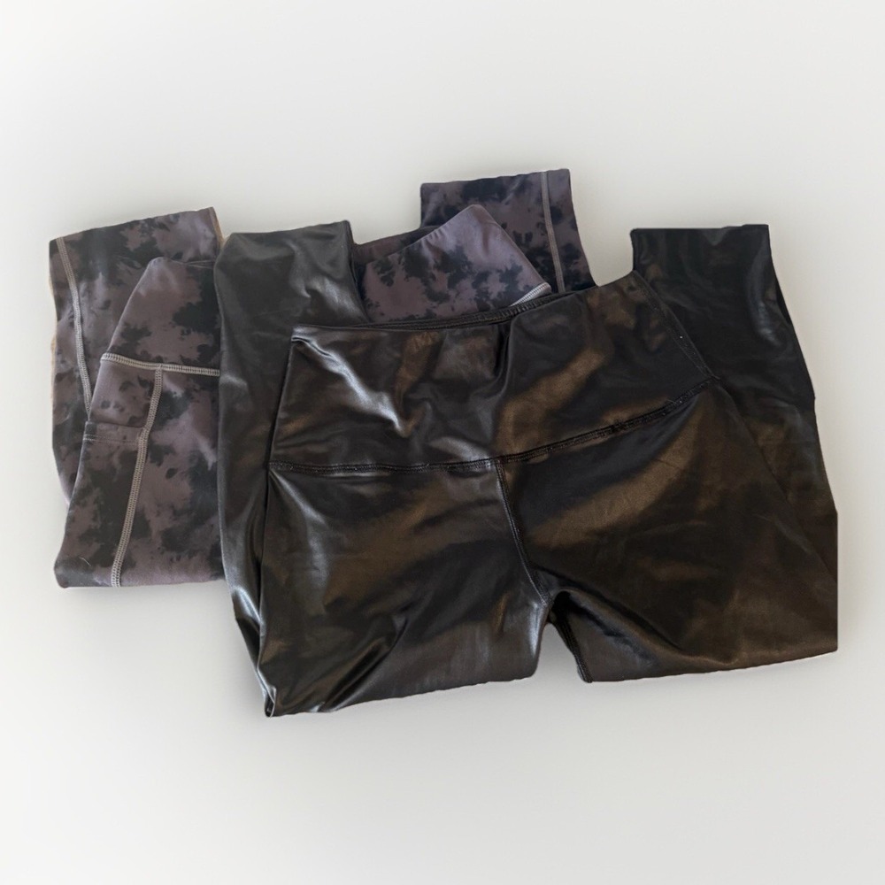 Leggings Lot Bundle Of 2 Black Gray Size‎ Small